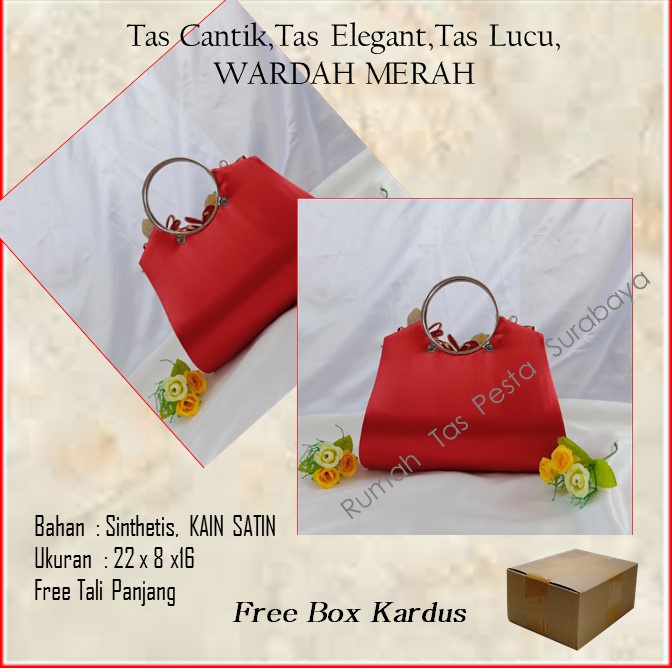 Tas Etnik,Tas Kekinian,Tas Satin,WARDAH MERAH