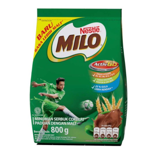 

PROMO MILO Active Go Pouch 800g | Milo 3in1 Coklat Bubuk | Nestle Indonesia