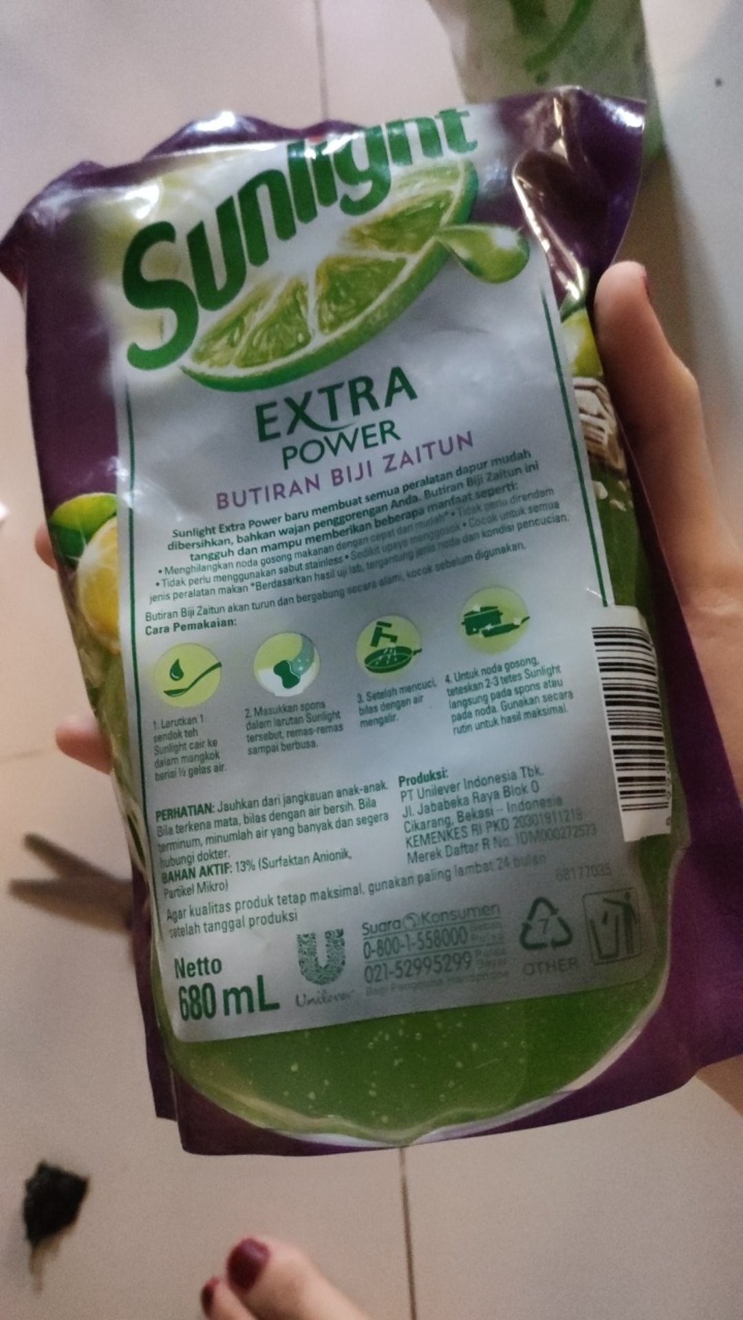 Sunlight Cairan Pencuci Piring Refill 680ml Sunlight Sabun  Cuci Piring Cair,