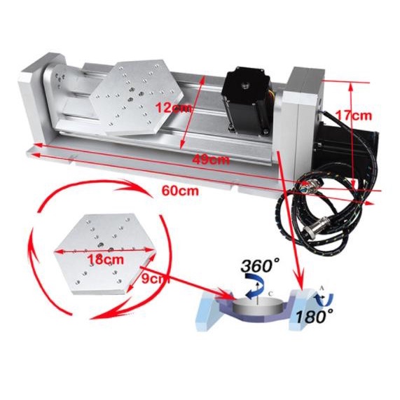 CNC Router 3040 5 Axis Mesin CNC PCB Milling with 2.2 KW Spindle