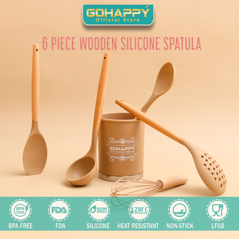 Spatula Silikon Tahan Panas Food Grade Gohappy GHX26