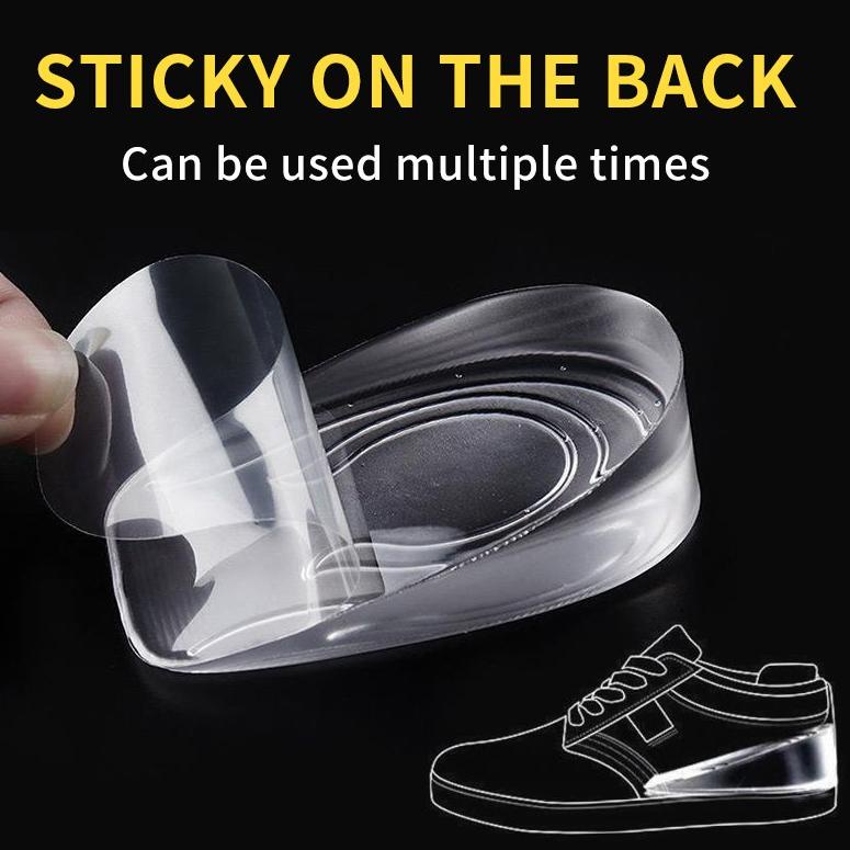 Tinggi silikon meningkat Bantalan Tumit Gel Setengah Polos Untuk Sol sepatu 1/2/3cm "TGU.10Jn22e"