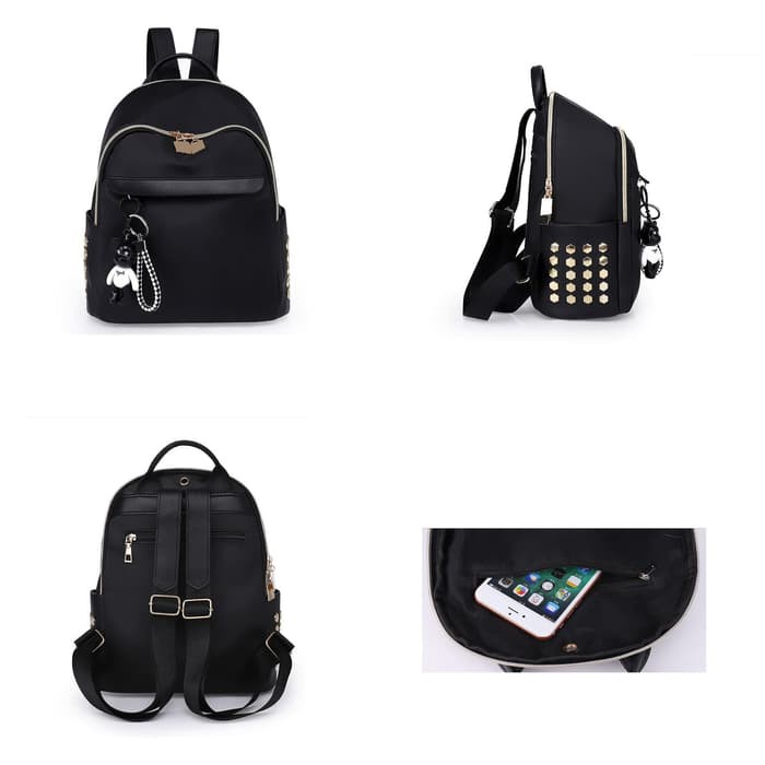 MONA tas backpack wanita polyster cewek gendong ransel