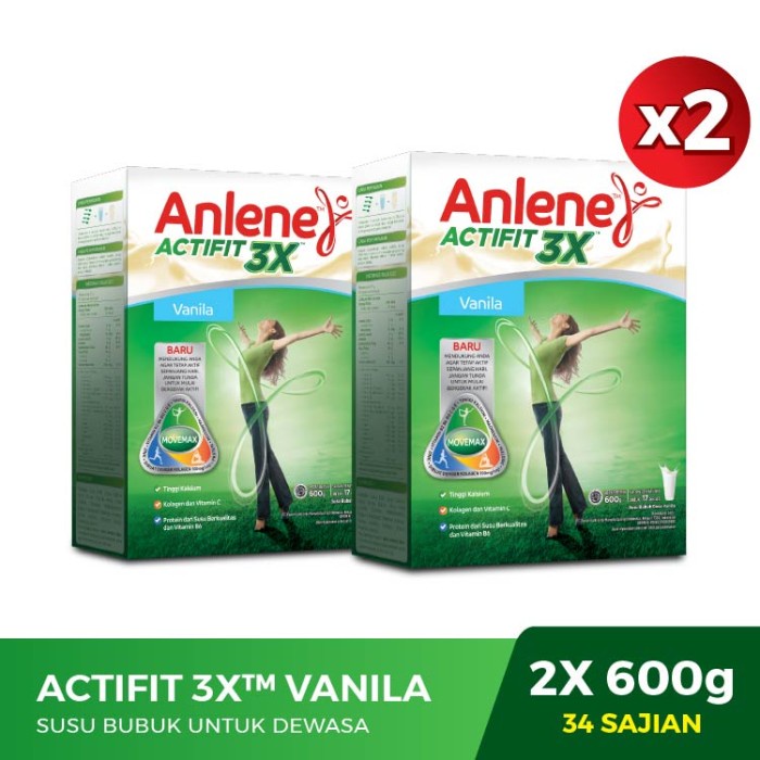 

b2011bb Anlene Actifit Vanilla 600Gr - 2 Pcs Xa201As