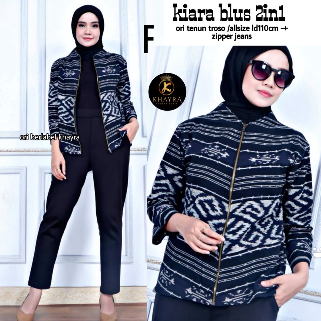 Kiara blus 2 in 1 ori tenun troso