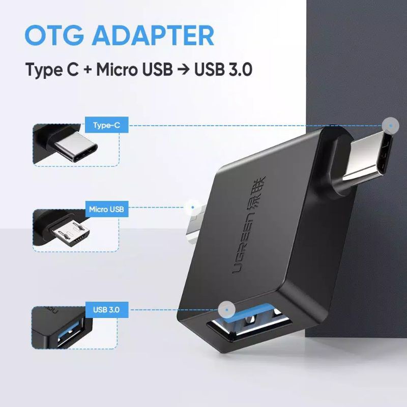 UGREEN USB 3.0 to Type C Micro USB OTG Adapter Converter