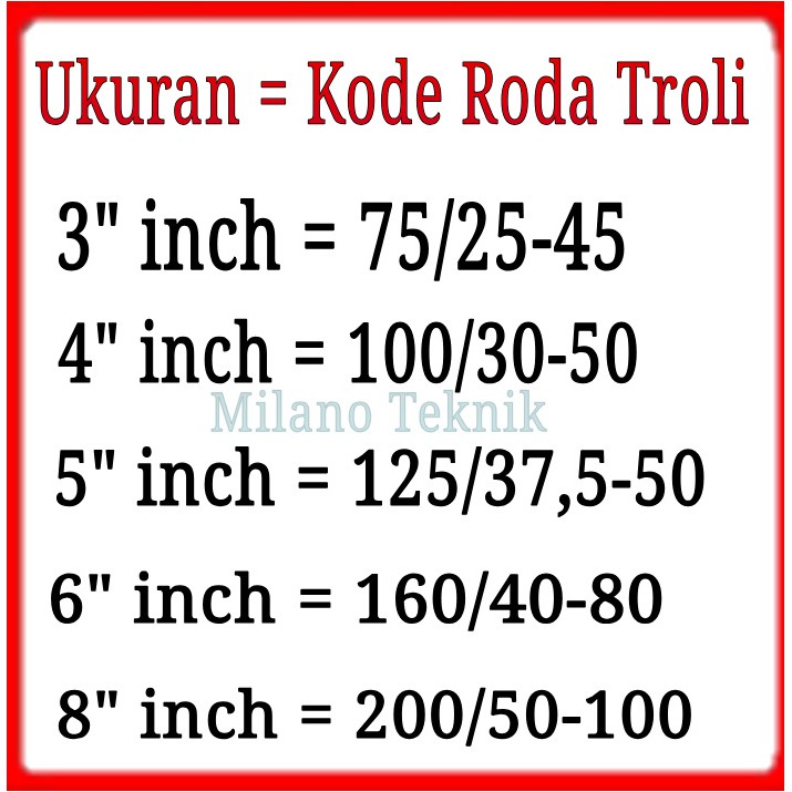 Roda troli 3&quot; hidup roda karet 3 inc roda etalase