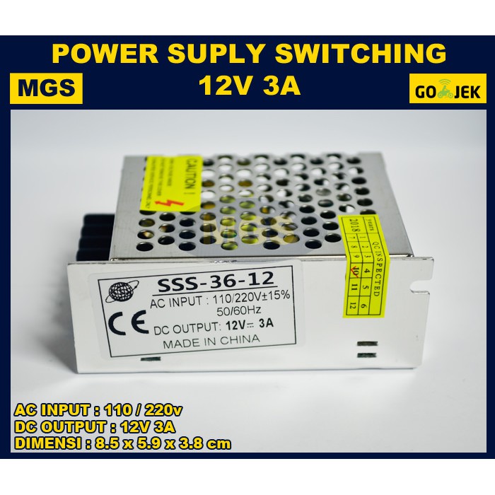 3Pcs Power Supply Switching 12v 3a
