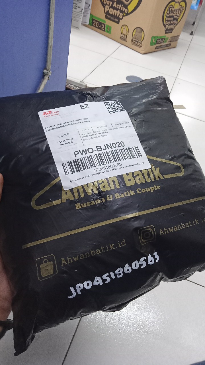 Gamis Batik Couple Aleena | Gamis Couple Modern ( Free Jilbab )