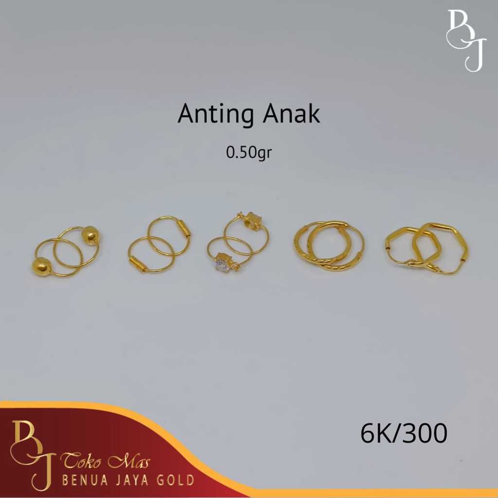 Anting Bayi Emas 6K/300