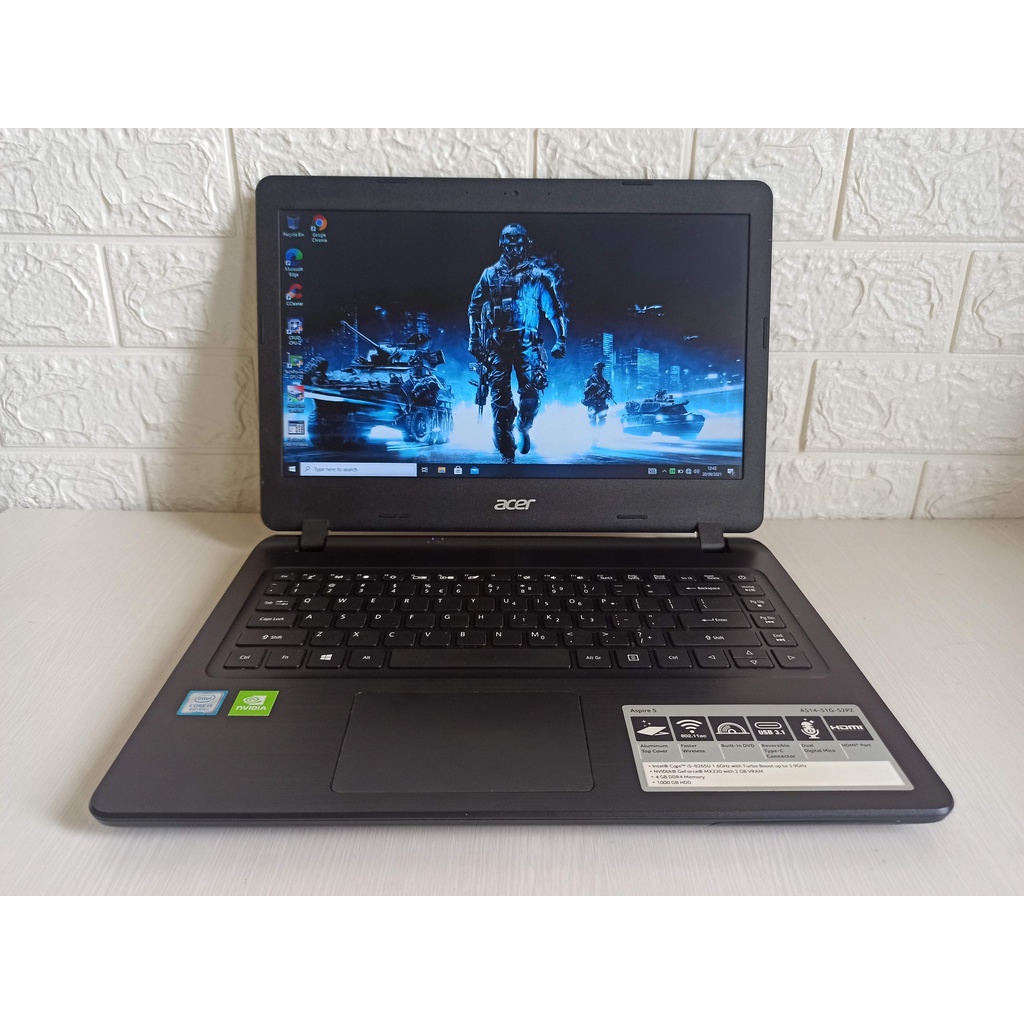 Acer A514 Core i5 Gen 8 Dual VGA Nvidia MX230 SSD Laptop Gaming Second/Bekas Murah