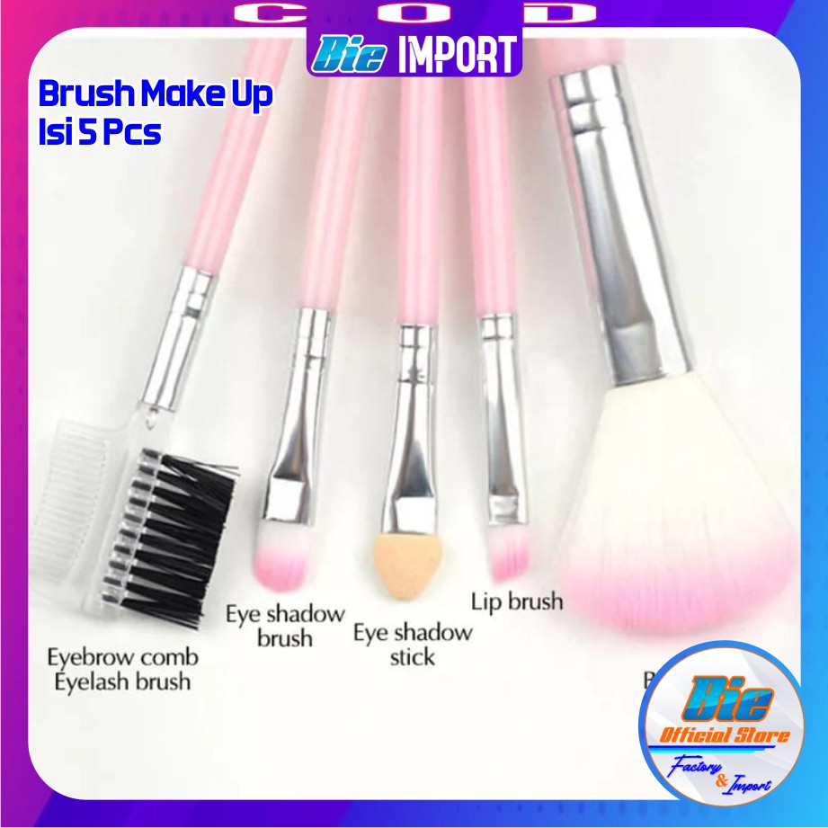 Isi 5 Pcs Kuas Make Up Set Korea