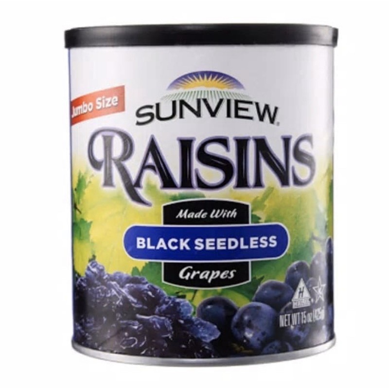 

Sunview raisins black seedless grapes 425 gr