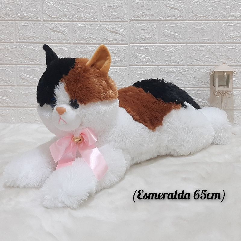 Boneka kucing cantik Lying cat Esmeralda XL SNI