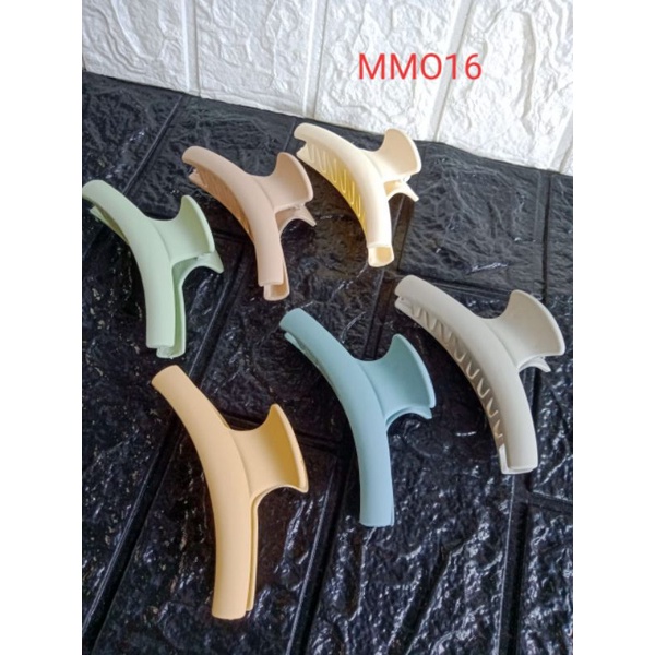 6 pcs jepit rambut model T warna doff