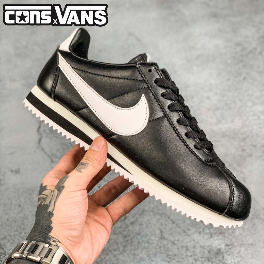 nike cortez classic black and white