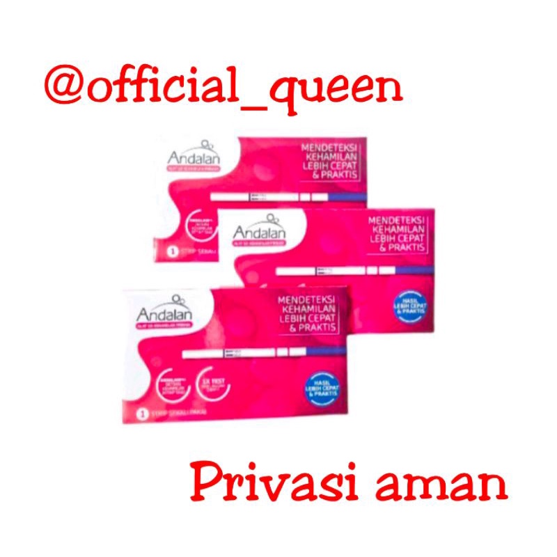 Test pack Tespack Tespek Tes hamil Andalan 3 strip uji kehamilan test kehamilan instan privasi aman