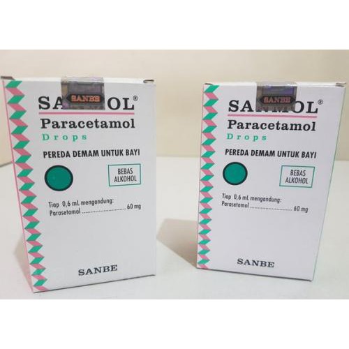 SANMOL DROP PARACETAMOL 60MG penurun Panas Demam Bayi