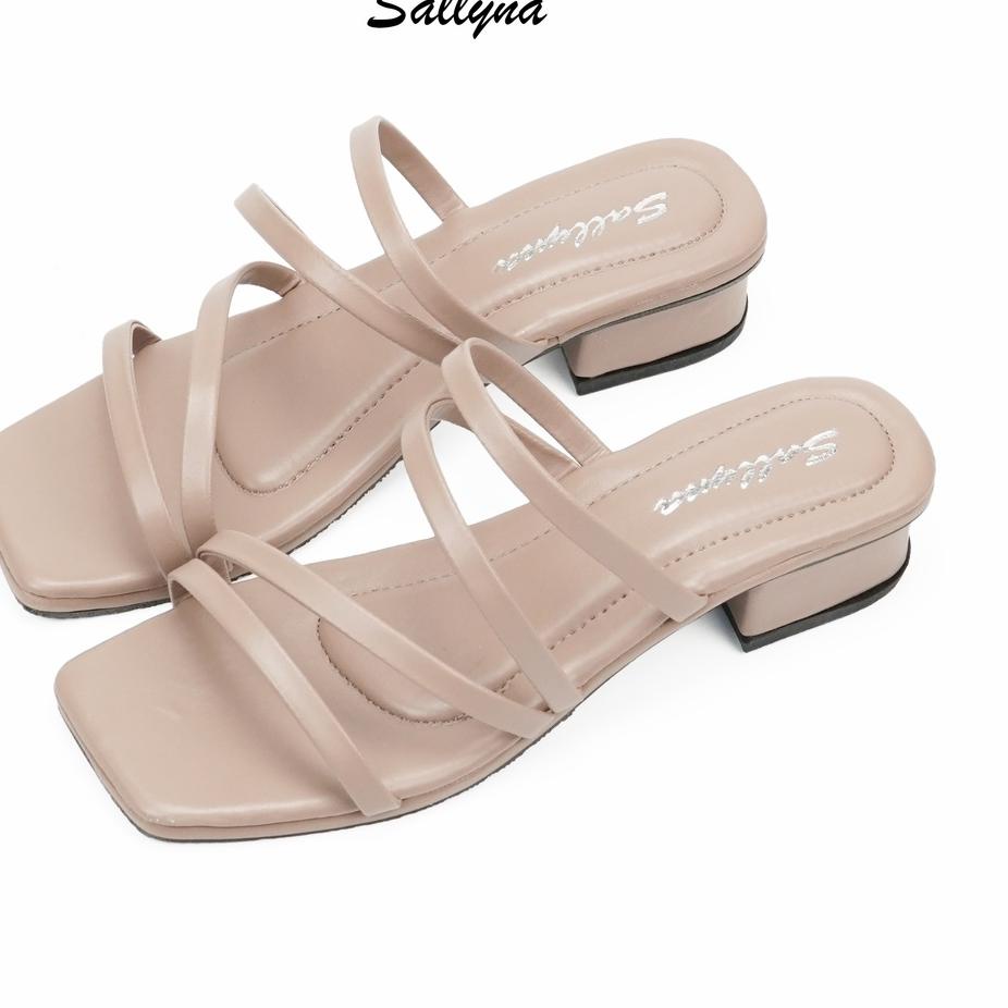 Best Seller|SQ34|Sallyna RISKA - Heels Sandal Tali Wanita 3 cm