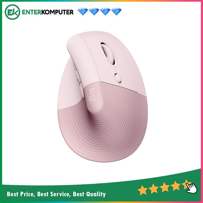 Logitech Lift Vertical Ergonomic Mouse - Rose