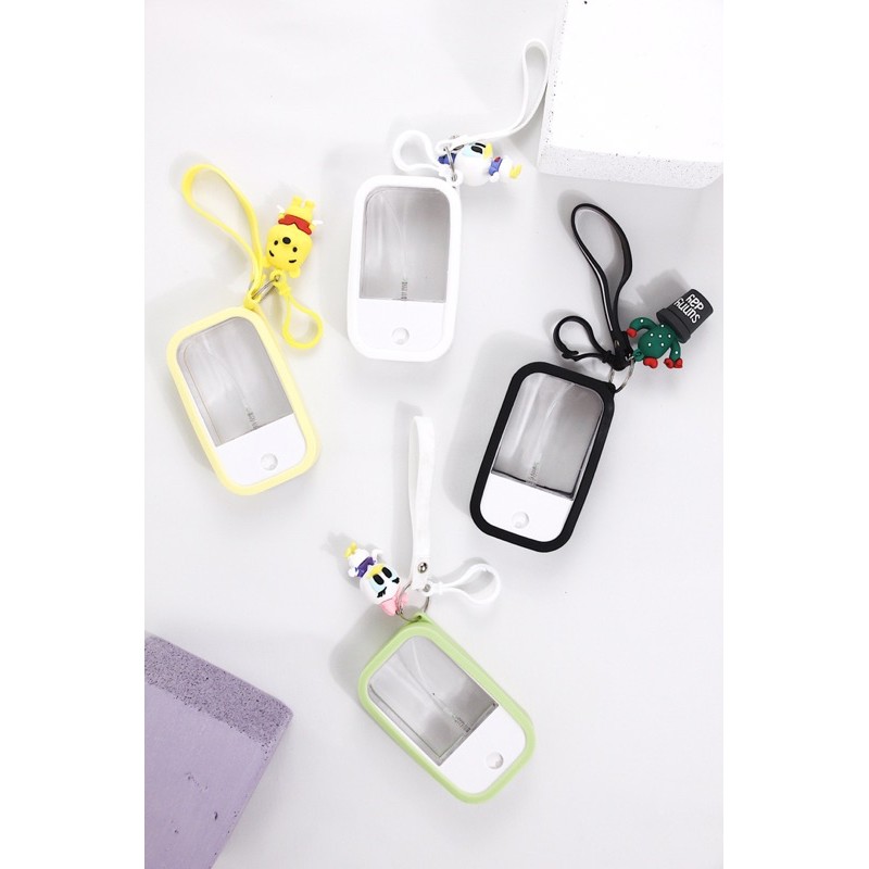 Hand Sanitizer Spray | Kotak HandSanitizer Perfume Spray Bottle Lucu + Gantungan Karakter / Gantunga