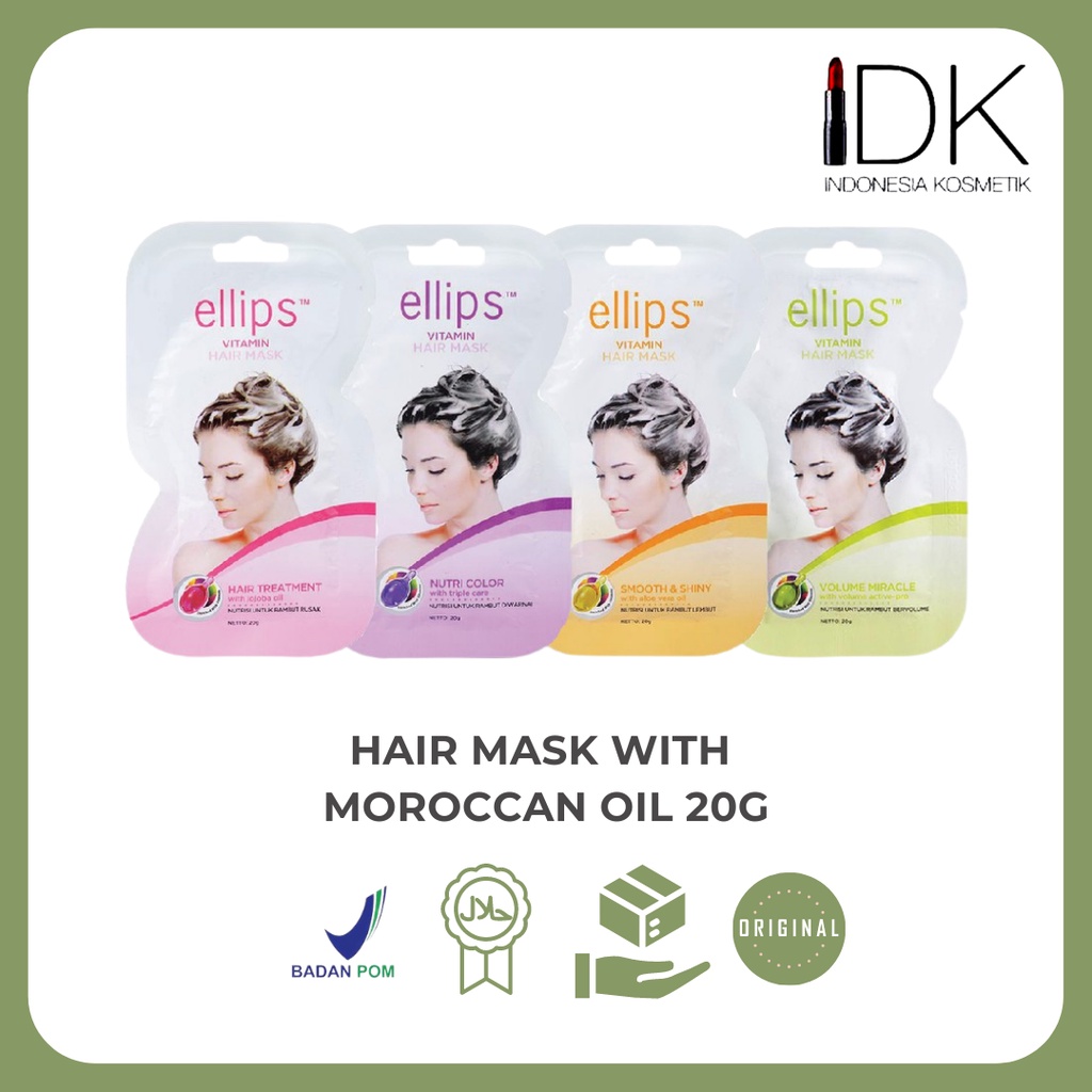 Jual Ellips Hair Mask With Moroccan Oil 20G Shopee Indonesia