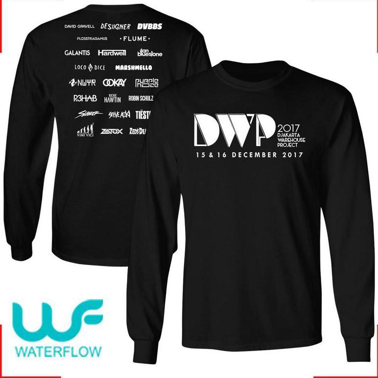 Kaos DWP 2017 Hitam Lengan Panjang Djakarta Warehouse Project EDM DJ Rave Wfcloth