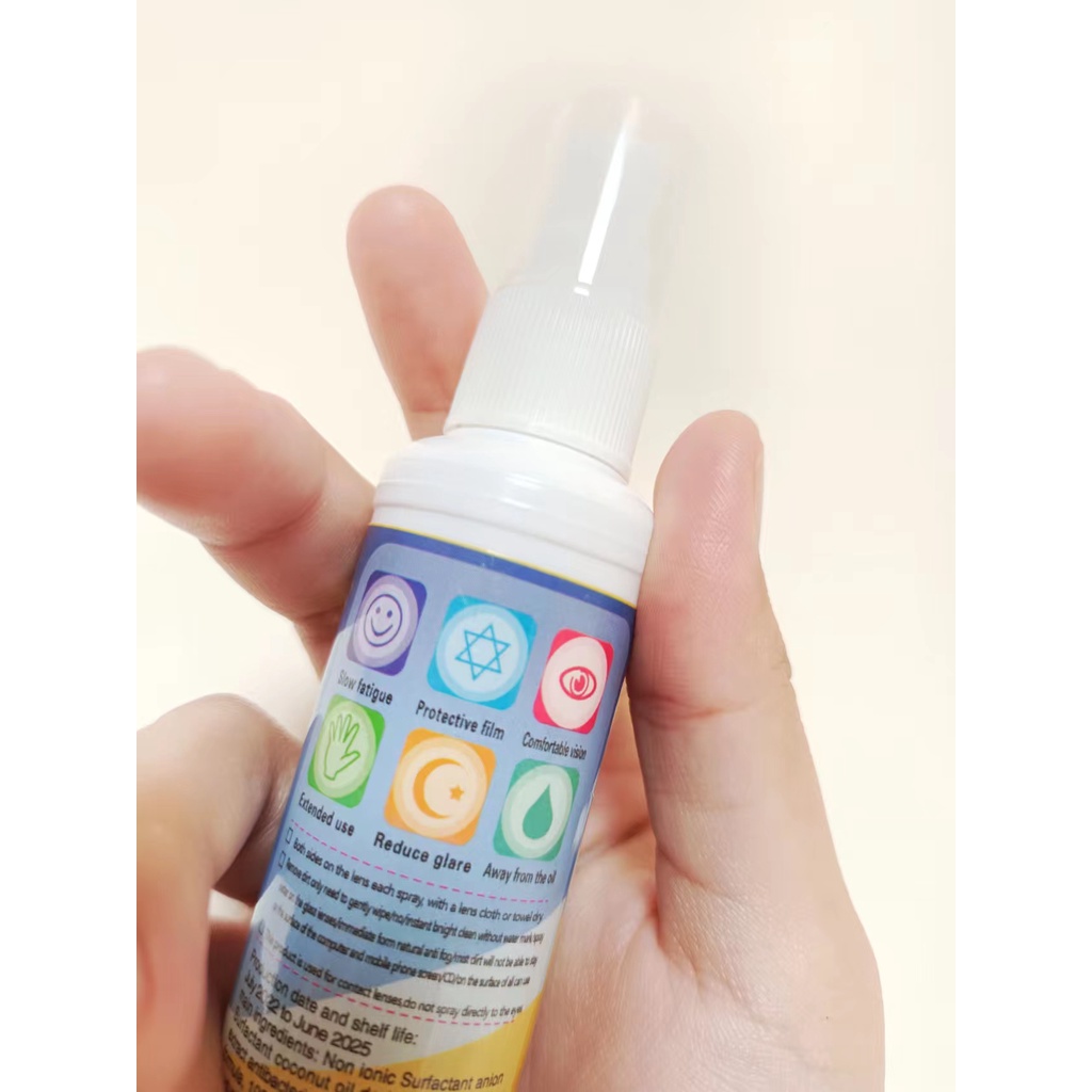 50ml Cairan Pembersih Kacamata/ Air Pembersih Lensa Kaca Mata HP HELM lens cleaner