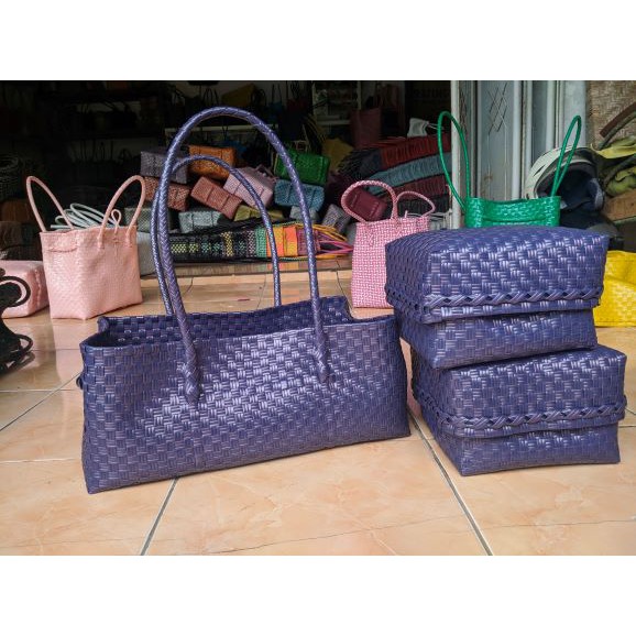 Tas anyam Set Keben Jumbo Bali isi 2 Mendatar/Tas Anyam Pemium Murah/TAs Anyam Belanja Syukuran