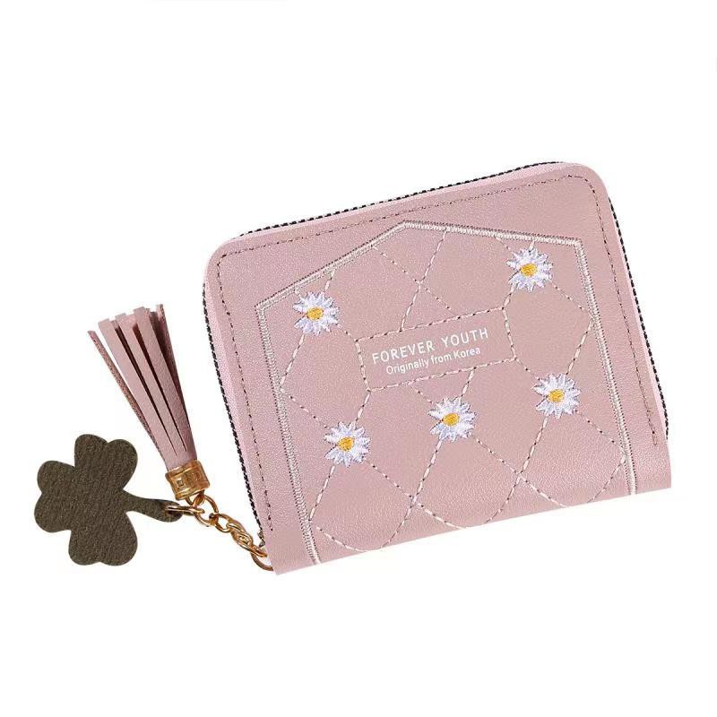 Dompet Mini Wanita Dompet Wanita Koin/Uang Kertas Dompet Wanita Mini Motif Bunga Daisy