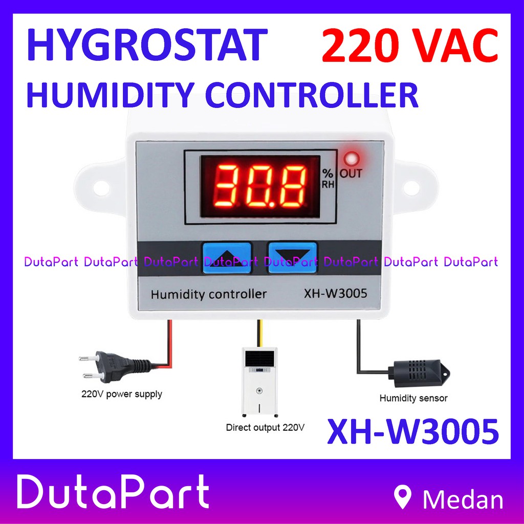 Hygrostat Digital Humidity Controller 220V AC XH-W3005 W3005 Higrostat