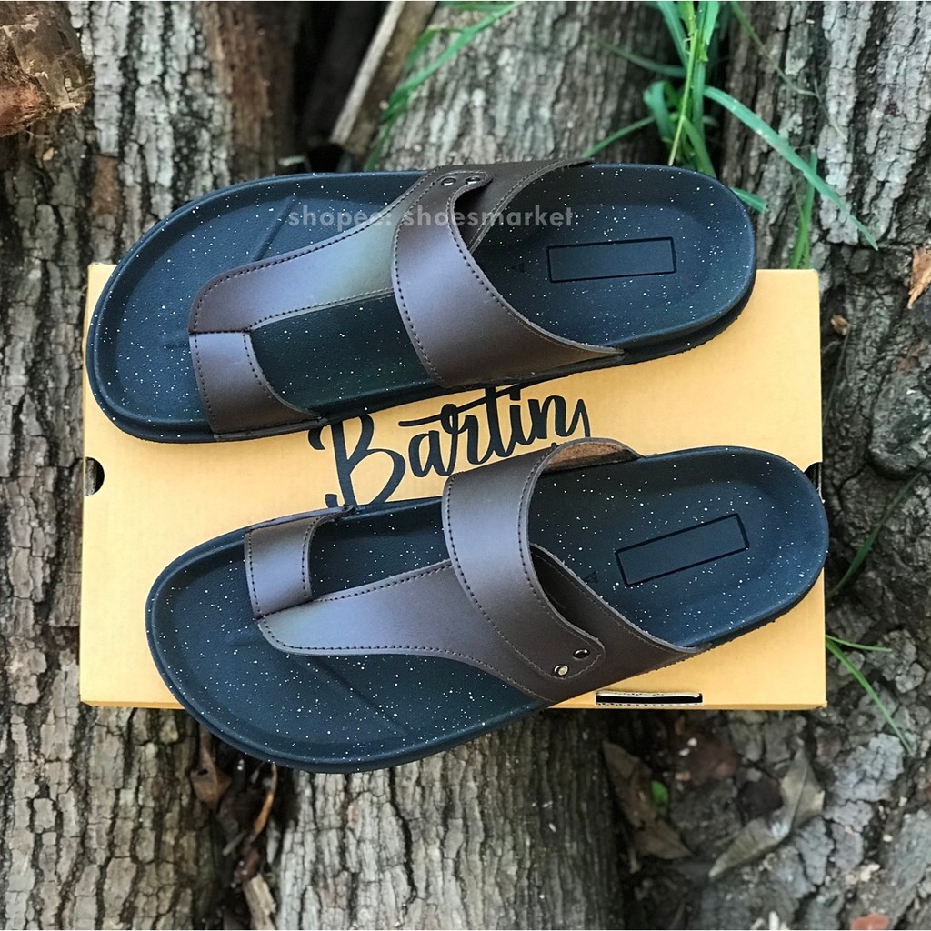 Barlin Sandal Jepit Pria Casual Black Brown