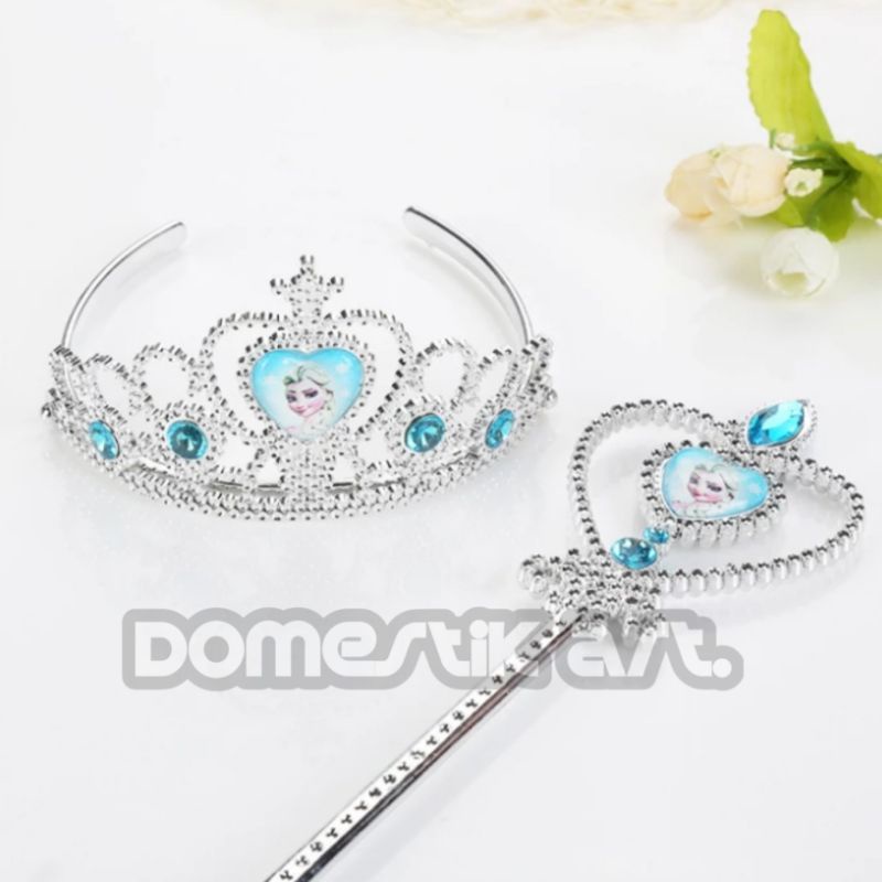 Set Mahkota FROZEN 3 IN 1 / Pesta elsa frozen / Crown Frozen Elsa 3 in 1 / mahkota rambut tongkat fr