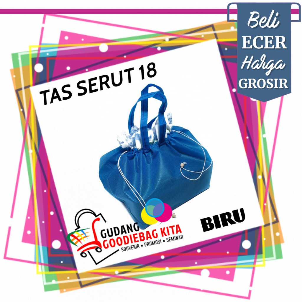 

[ SERUT - 18 ] TAS SPUNBOND KAIN SERUT NASI DUS BOX SOUVENIR GOODIEBAG WARNA TEBAL