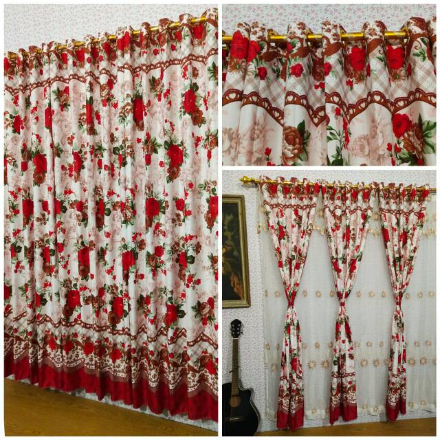 TIRAI GORDEN MURAH RING 12 KORDEN MURAH 135X220 GORDENG MURAH  TIRAI GORDEN MOTIF PINTU DAN JENDELA