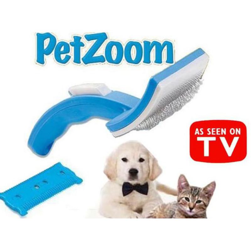 PetZoom Cleaning Grooming Brush / Pet Zoom Sisir Hewan Anjing Dan Kucing