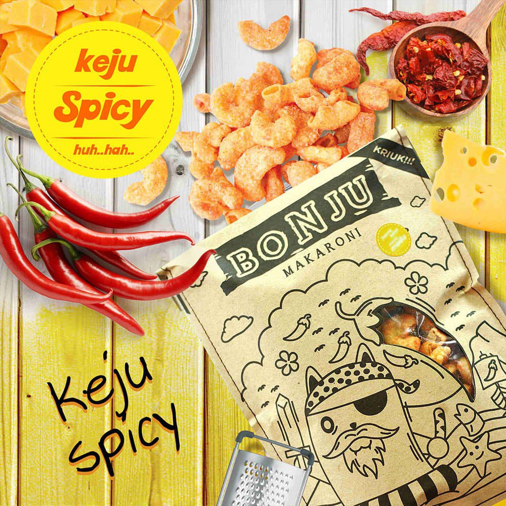 

Bonju Makaroni Rasa Keju Spicy