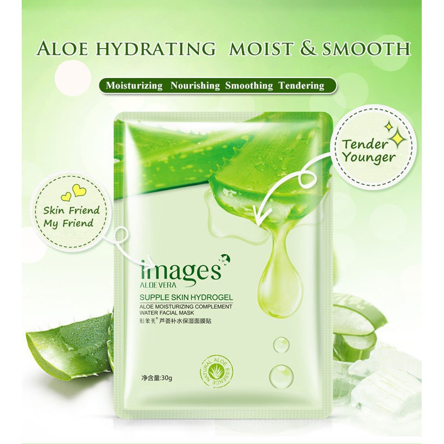 XXM6062 IMAGES ALOE VERA SKIN CARE HYDROGEL MASK / IMAGES SHET MASK / MASK WAJAH