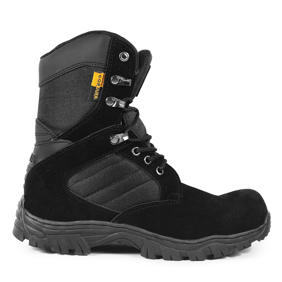 Sepatu Boots Pria Dlt Cordura Tactical Hitam 8inci Safety Ujung besi Sepatu Hiking Outdoor Murah