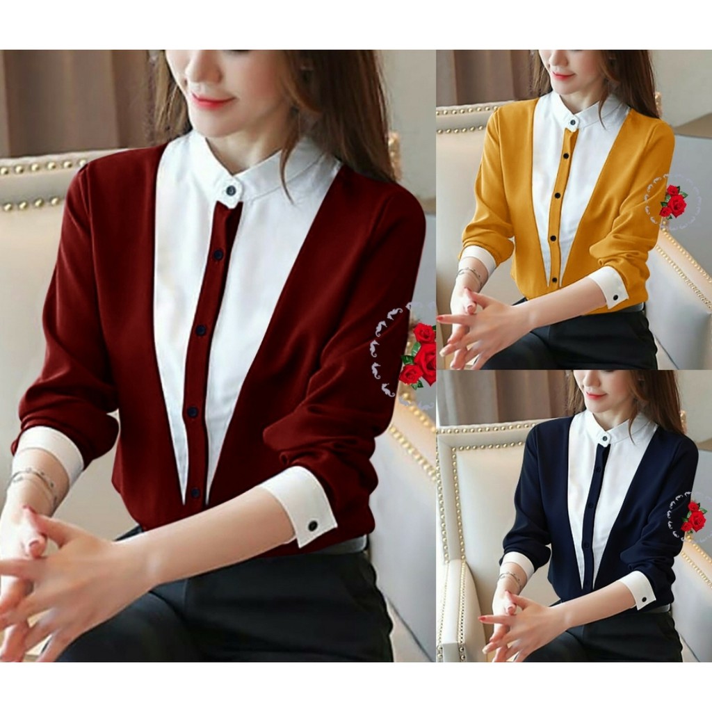 FWG - BLOUSE EILLEN / BLOUSE / ATASAN MURAH / BLUS WANITA / BLOUSE KOREA