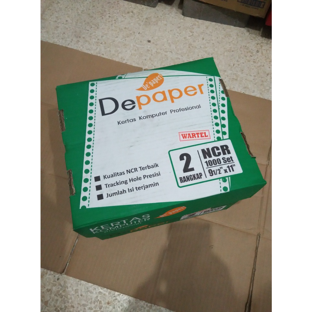 

Kertas Continuous Form Depaper 2ply 9.5 x 11 inchi WARTEL