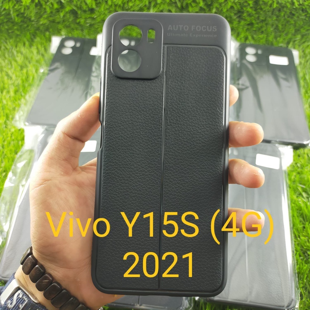 Auto Focus Vivo Y15S V23E V21 4G Leather Soft Case AUTOFOCUS Motif Kulit Jeruk