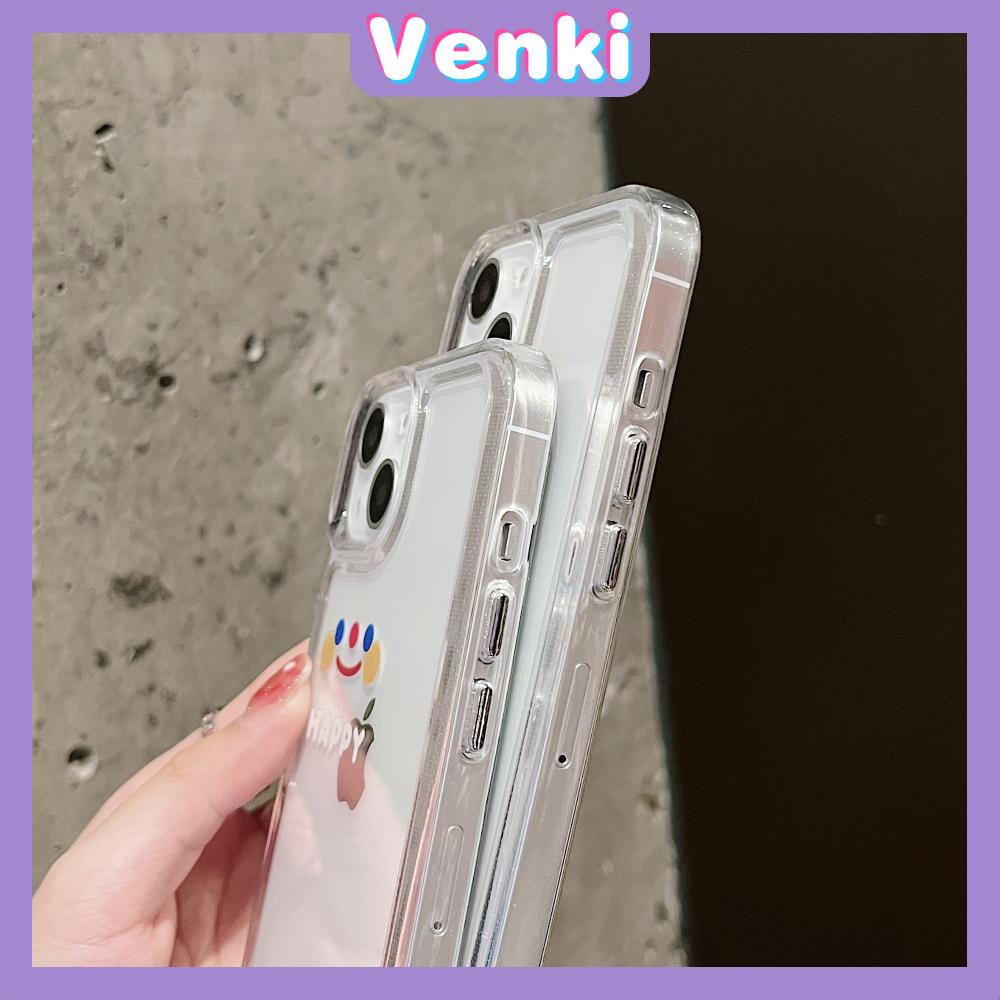 iPhone Case Clear Case Soft Thick TPU Shockproof Super Transparent Protection Camera Plating Button Cute Smiley Simple For iPhone 13 Pro Max iPhone 12 Pro Max iPhone 11 iPhone7Plus