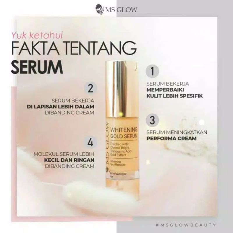 Whitening Gold Serum Ms Glow Original menyamarkan flek hitam mencerahkan wajah SERUM GOLD MS GLOW