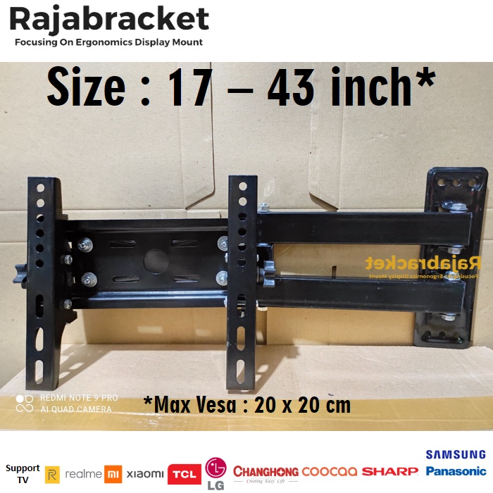 Braket tv | Breket tv | Bracket tv swivel 22 24 27 32 40 inci, Bracket tv Sharp, TCL, Changhong