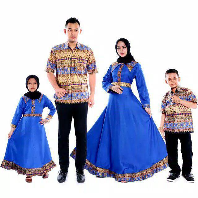 Keluarga New Batik Couple Modern || Gamis Kerah