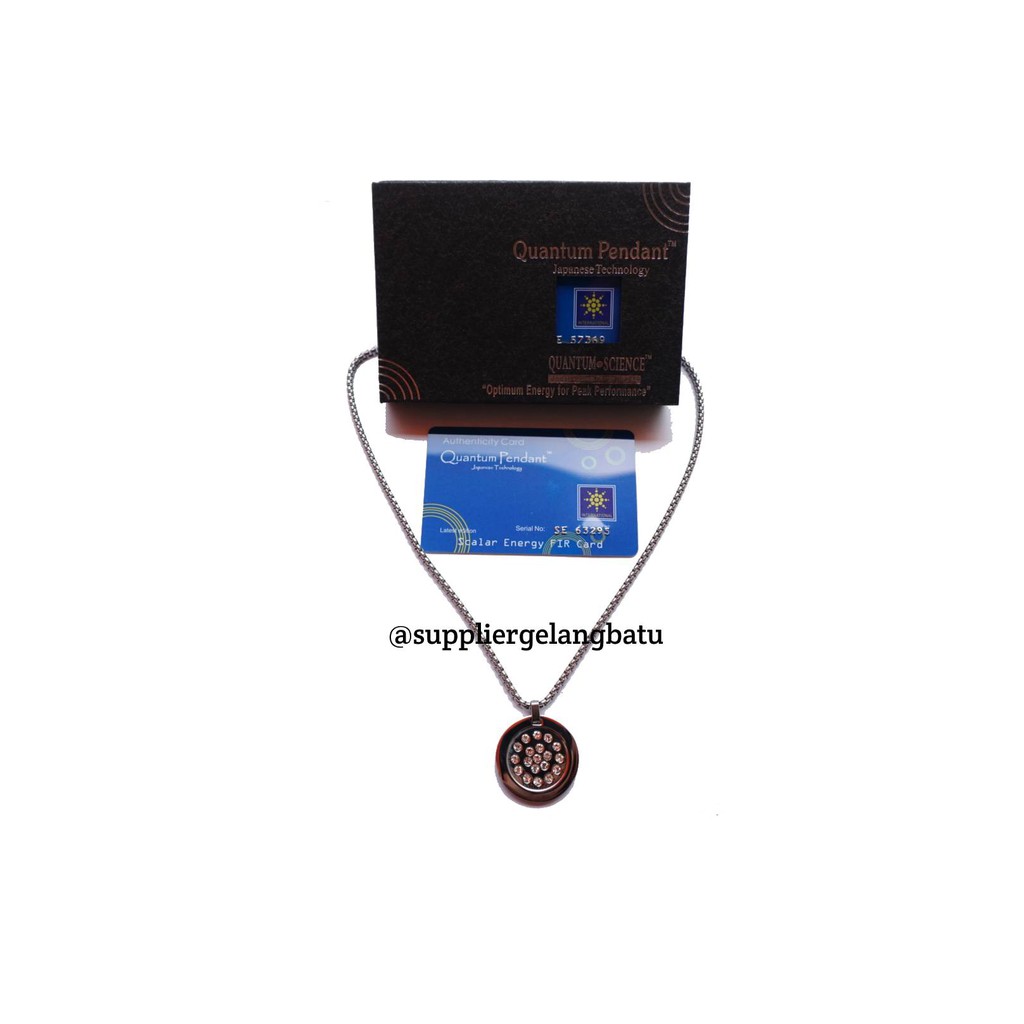 Kalung quantum pendant bulat Permata scalar energy japanese technology