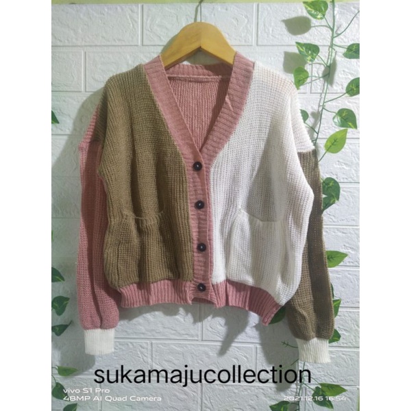 CARDI ANAK/CARDIGAN KOMBINASI/KARTIGAN ANAK KANCING 4