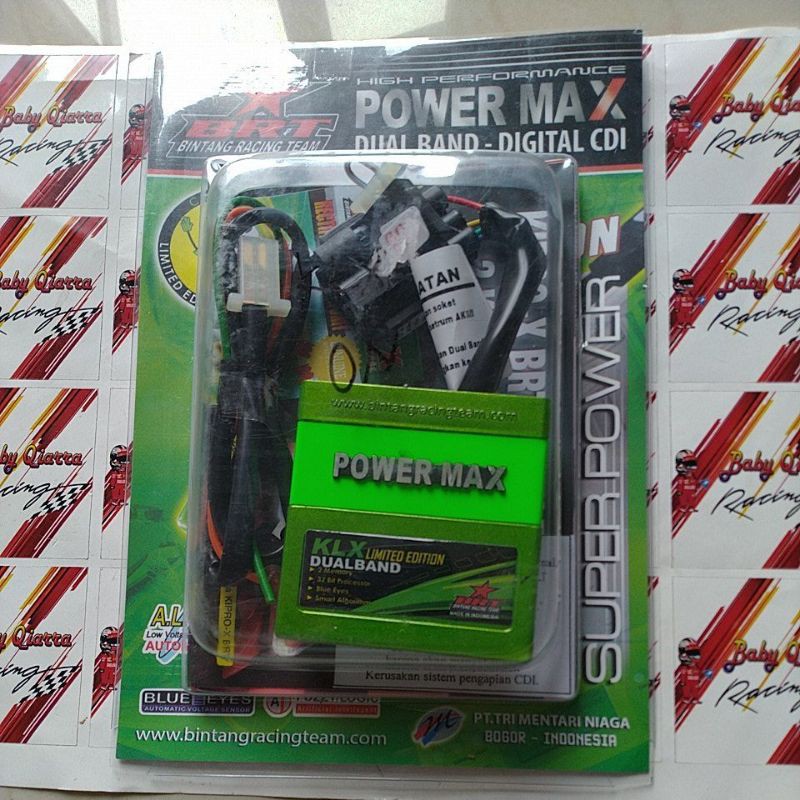 ECU CDI BRT BINTANG RACING TEAM POWER MAX DUAL BAND DB KAWASAKI KLX D TRACKER IJO HIJAU RK RACING