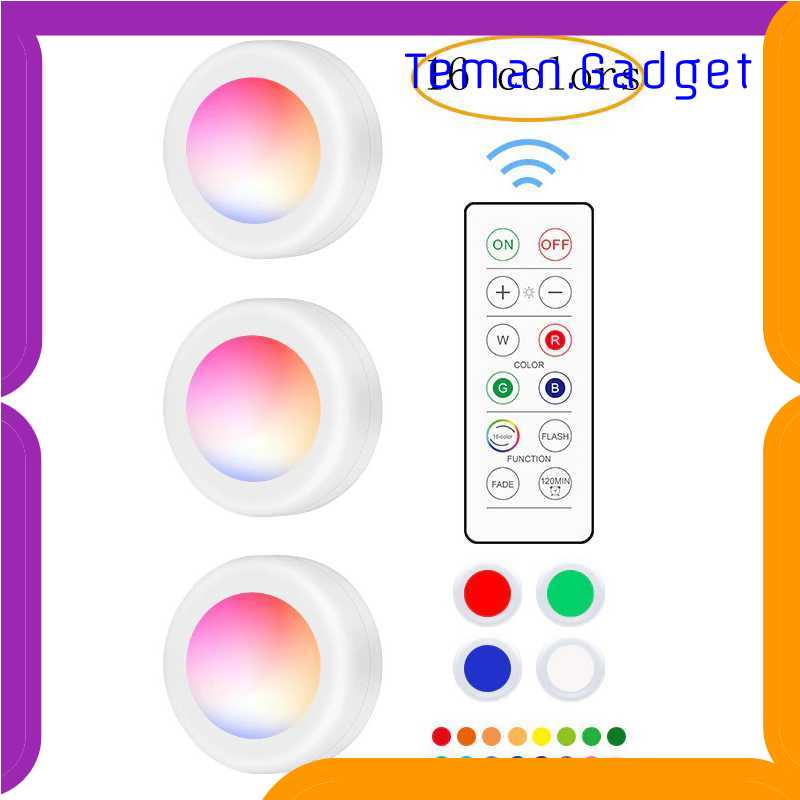 TG-DHA CANSHUO Lampu LED RGB Lemari Night Lamp Touch Switch + Remote - YJ-905